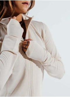 SIGMA FIT Sigma Fit BEIGE SWISH JACKET - S ,Color: white  - Image 4