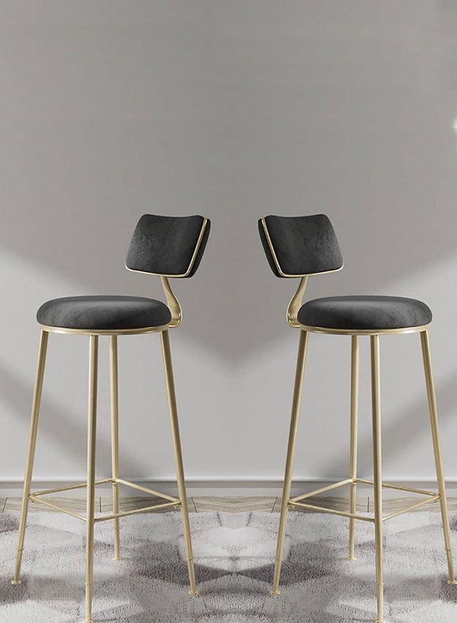 GoldenLike Bar Stool with Back,Counter Stools Bar Chairs with Sturdy Steel Frame for Dining Room,Kitchen,Party  - Image 2