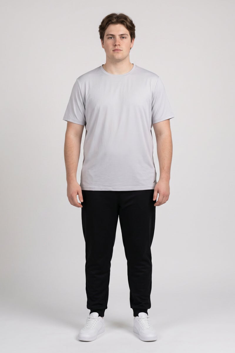 Alive Men Sportswear Fit Short Sleeve Outdoor T-Shirt, Grey - Image 2