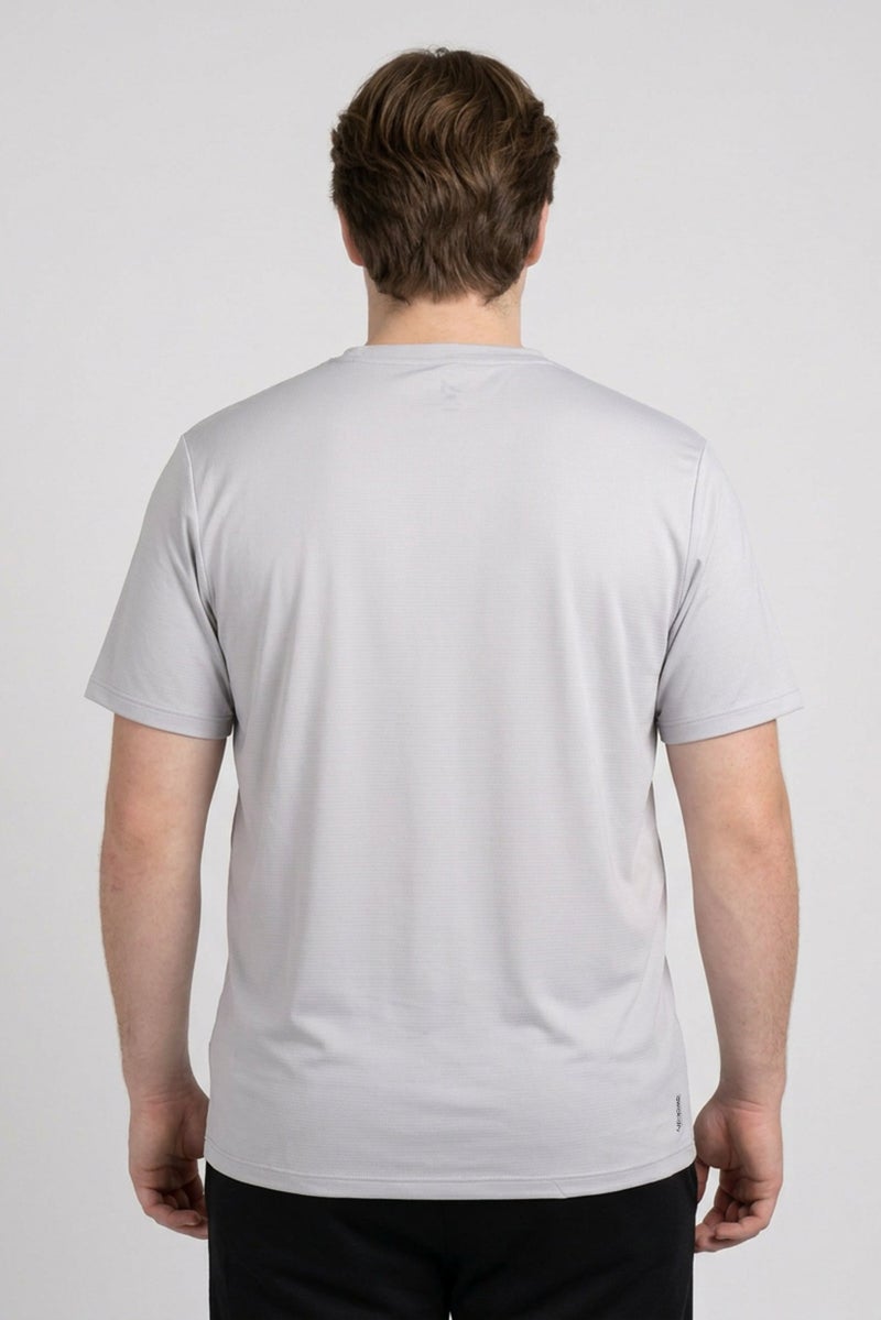 Alive Men Sportswear Fit Short Sleeve Outdoor T-Shirt, Grey - Image 4