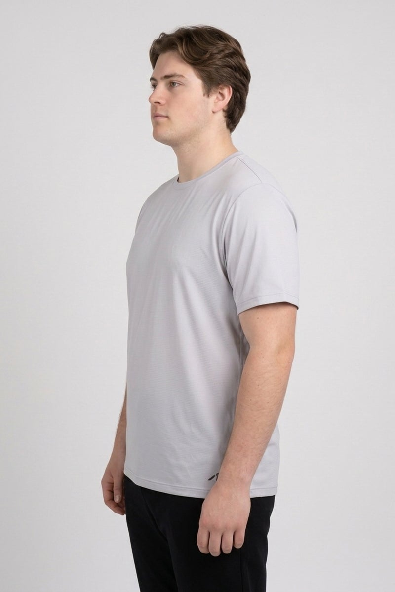 Alive Men Sportswear Fit Short Sleeve Outdoor T-Shirt, Grey - Image 3