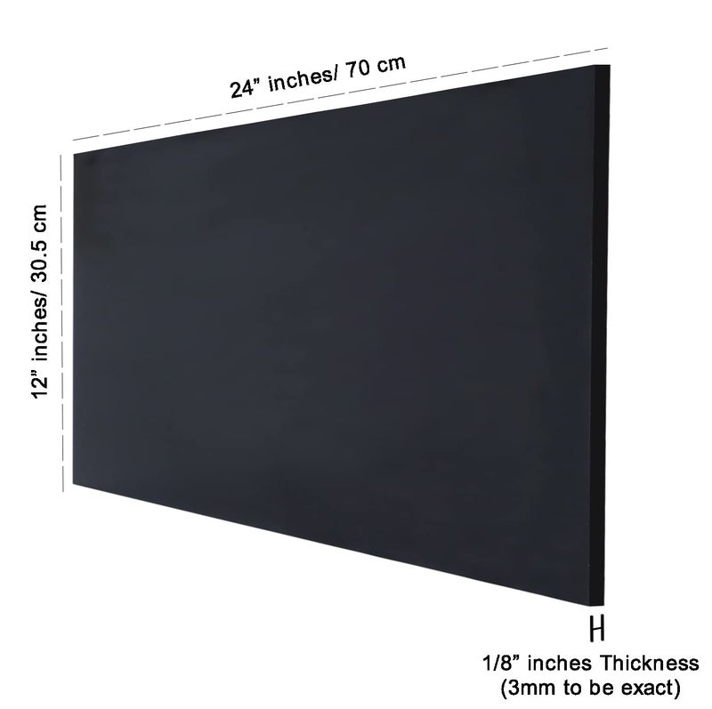 Inkdotpot عبوة من ورقة أكريليك سوداء لامعة 1-3 مم بسماكة 1/8 بوصة 12"x24" مع ورق حماية - مشروع عرض DIY - Image 3