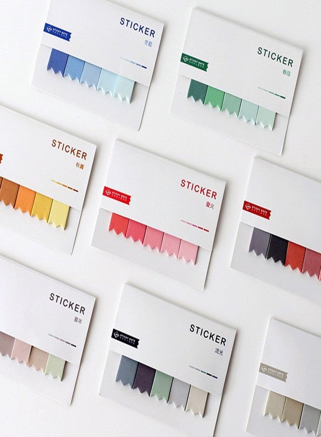 HUNGER Gradient Color Sticky Note Self-Stick Note Office Memo Note,100Pcs/Pad, 8Pads/Pack (Q55301) - Image 1