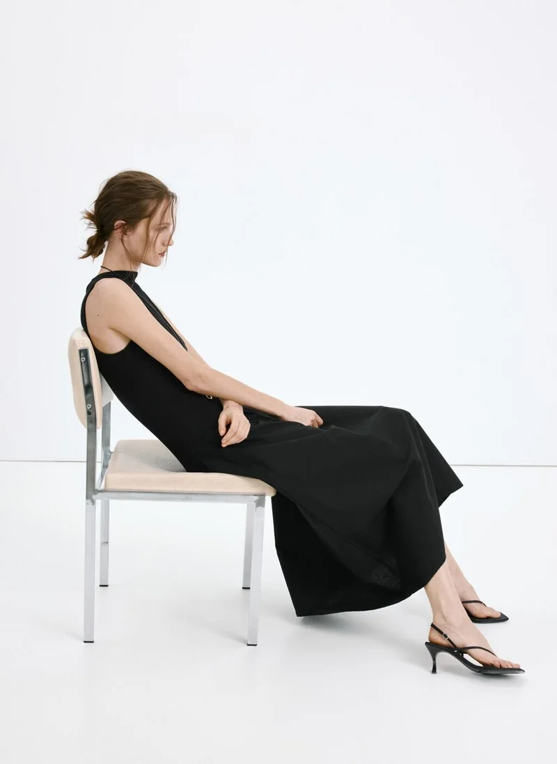 MANGO  Contrast-Bodice Dress for Women | Best Price UAE