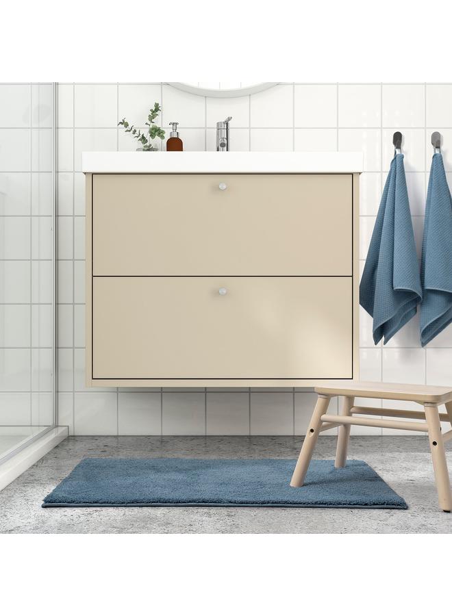 زبون سجادة حمام، رمادي غامق-أزرق، 50×80 سم - Image 4