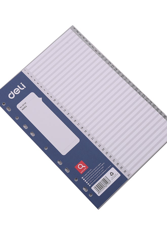 DELI DIVIDERS A4-31S GREY E38158 - Image 2