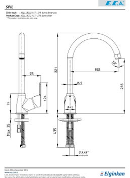 E.C.A ECA Spylos Swan Pipe Sink Mixer 102118136  - Image 2