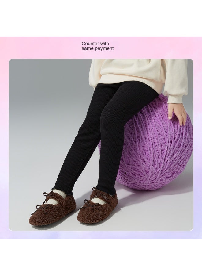 DEESHA 【counter Version Fleece Textured Leggings】بناطيل ضيقة للأطفال من الفئة المتوسطة والكبيرة للفتيات في الخريف والشتاء - Image 2