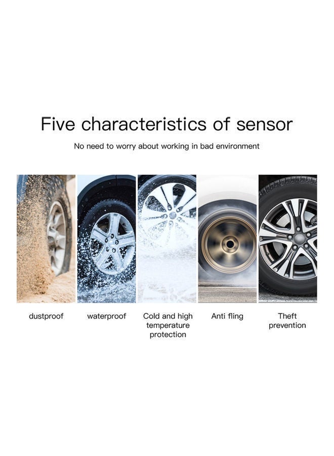NIBEMINENT Solar Wireless Motorcycle Tire Pressure Monitoring System  - Image 3