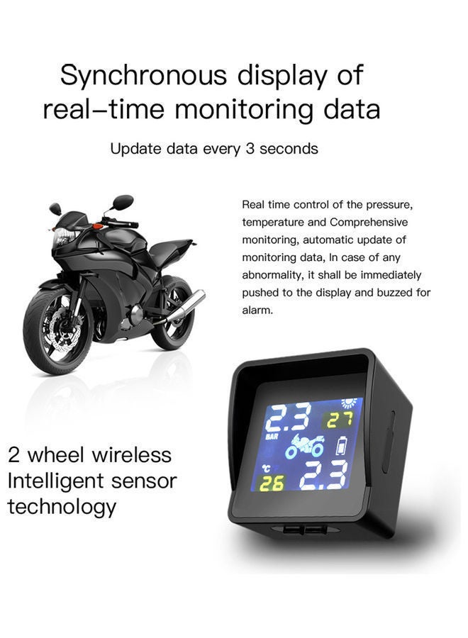 NIBEMINENT Solar Wireless Motorcycle Tire Pressure Monitoring System  - Image 4