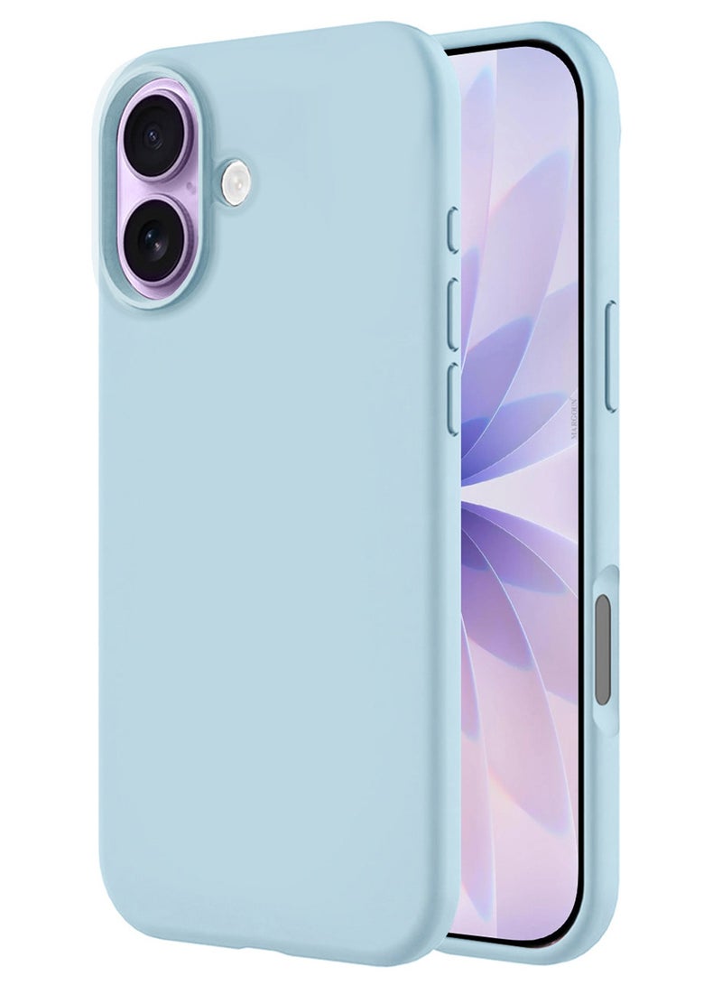 Silicone Protective Phone Case for iPhone 17 - Soft Anti-Scratch Microfiber Lining Ultra Slim Drop Protection Phone Cover - Sky Blue - Image 5