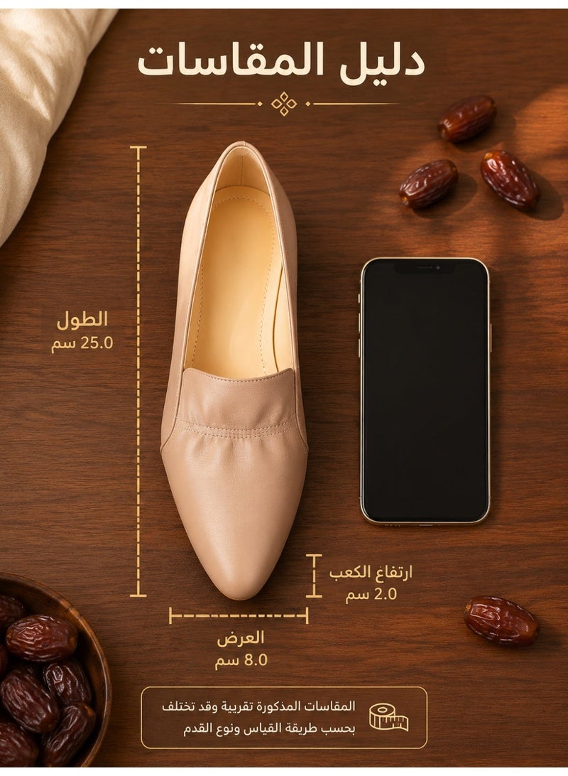 Incredibly Simple & Comfortable Women's Casual Shoes.  Women's Genuine Leather Wedge Loafers, Square Toe, 3-4cm Low Wedge Heel, Comfortable Office & Daily Walking Shoes, Versatile for Formal & Casual Wear - Image 3