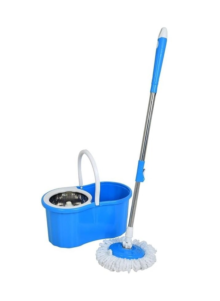 ELTRAZONE 360° Spin Mop Bucket Cleaning System – Stainless Steel Wringer with Rotating Handle & Microfiber Mop – Efficient Hands-Free Floor Cleaner for Home, Kitchen, Bathroom & Office – Durable, Lightweight, and Easy to Use for Deep Cleaning  - Image 2