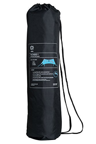 Neso Portable Beach Tent Sun Shelter with Sand Anchor - Lightweight Beach Shade Canopy - Easy Setup for Family Outings - Patented Reinforced Corners - UPF 50+ Sun Protection - 7 x 7ft - Flamingos - Image 4