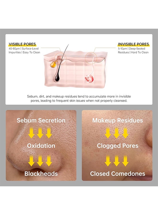 KOEC Amino Acid White Mud Doubie Care Facial Cleanser，Gentle Exfoliating Face Wash for Deep Pore Cleanser and Blackhead Removal, Facial Cleanser for Oily Skin & Sensitive Skin - Image 4