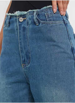 Ginger Mid Rise Boyfriend Wide Leg Jeans  - Image 4