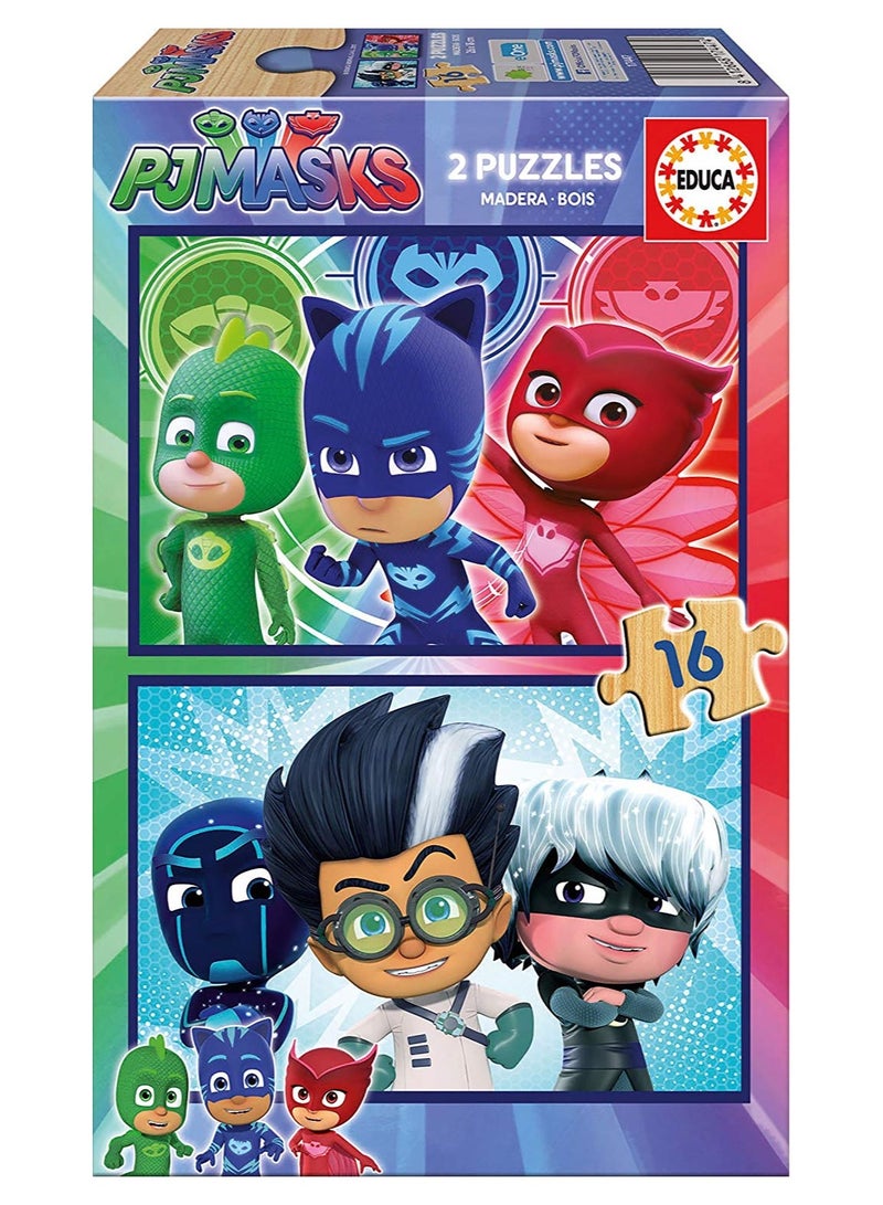 Educa- My First Jigsaw Two Puzzles PJ Masks 16 Pieces - Image 1