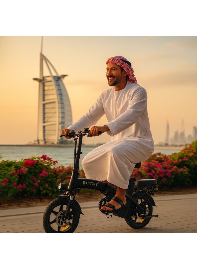 CRONY A5F Compact Electric Bike 14 Inch Foldable E Bike 350W Motor Commuter City Travel - Image 2