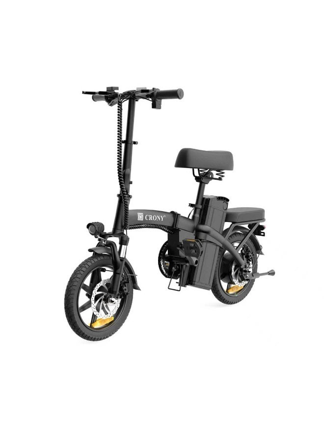 CRONY A5F Compact Electric Bike 14 Inch Foldable E Bike 350W Motor Commuter City Travel - Image 1