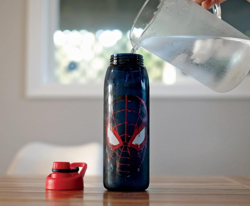 SPIDERMAN Spider-Man Marvel Miles Morales 28-Ounce Sports Water Bottle | BPA-Free Plastic Water Jug With Leakproof Screw-Top Lid And Flip-Up Cap | Hydration For Outdoor Activities, Gym Fitness Gifts - Image 5