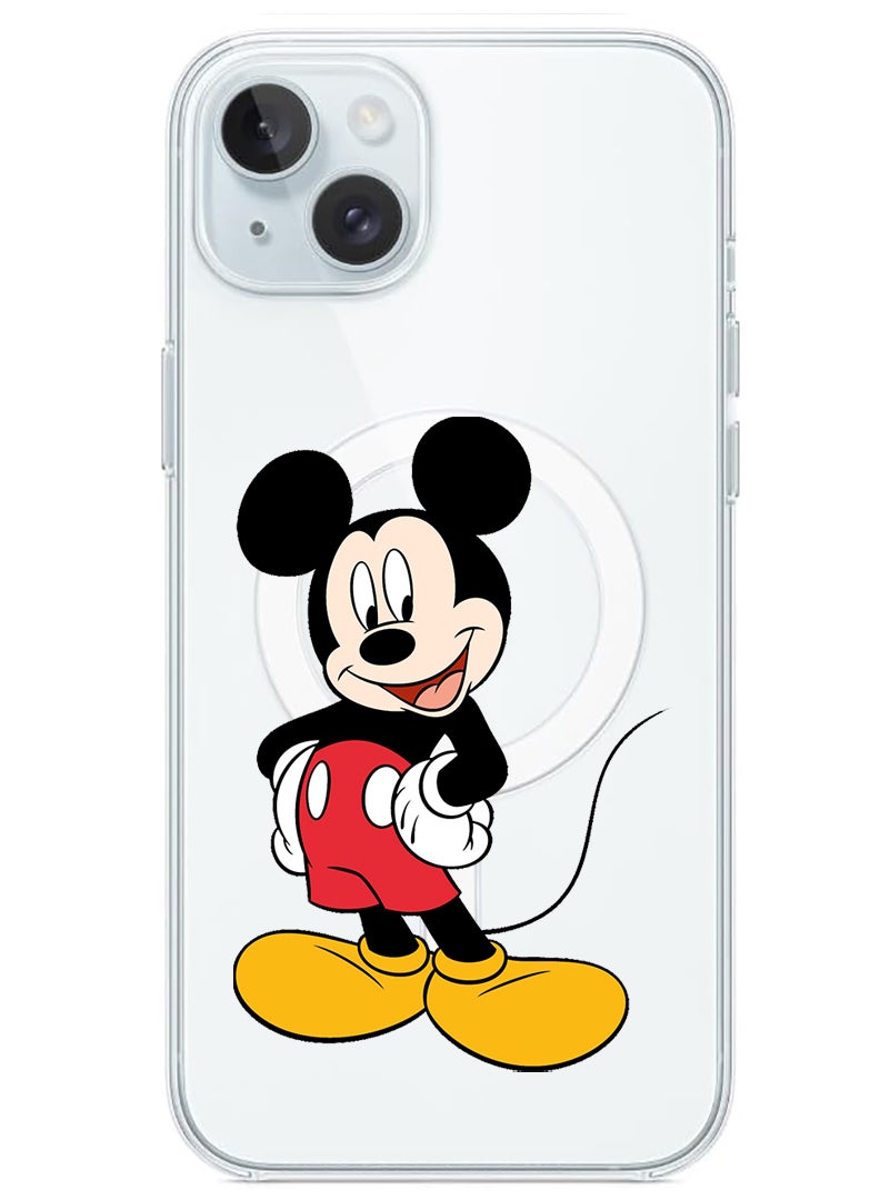 Theodor Magnetic Case for iPhone 15 Plus 6.7-inch Compatible with MagSafe Wireless Charging, Shockproof Phone Bumper Cover Mickey mouse2 - Image 1