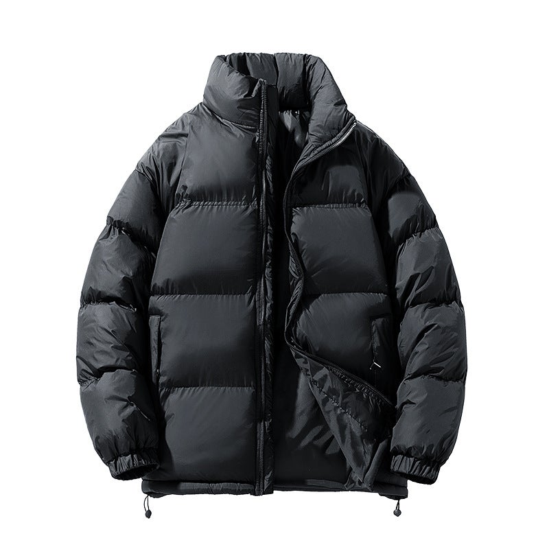 Autumn Winter Warm Couple Cotton Jacket Black (Unisex)  - Image 1