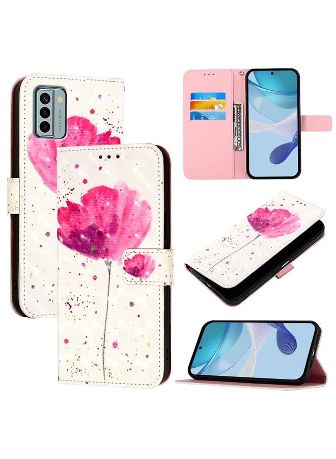 اس-توب جراب هاتف Nokia G22 من الجلد بتصميم ثلاثي الأبعاد مع قلاب أفقي - Image 1