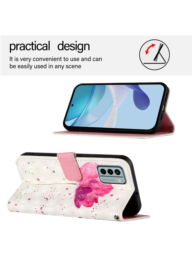 اس-توب جراب هاتف Nokia G22 من الجلد بتصميم ثلاثي الأبعاد مع قلاب أفقي - Image 3