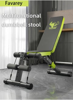 Favarey Adjustable Weight Bench Full Body Workout Multi-Purpose Foldable Incline Decline Exercise Workout Bench for Home Gym（Black Green）  - Image 2