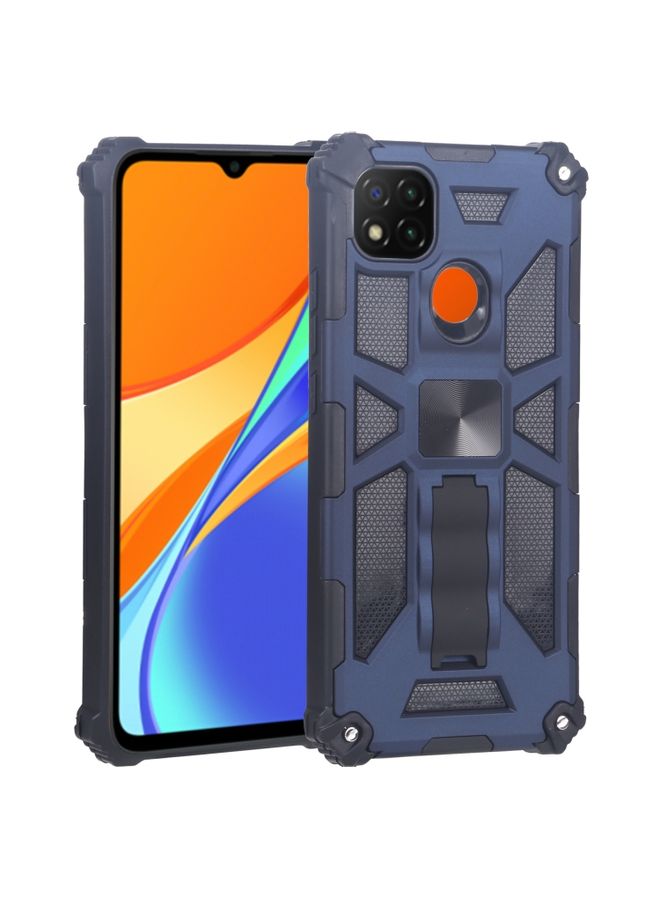 Case Cover For Xiaomi Redmi 9C / 10A Armor Kickstand TPU + PC Magnetic Phone Case Blue