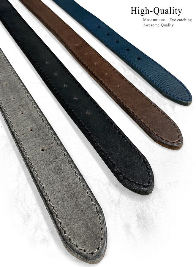 Belts.com Antique Engraved Buckle Genuine Full Grain Leather Casual Jean Belt 1-1/2"(38mm) Wide (Gray, 38) - Image 4