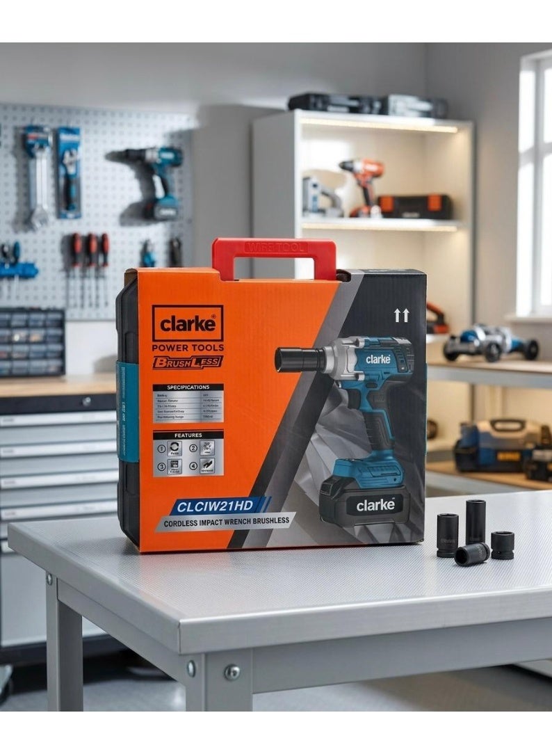 كلارك 1/2″ Cordless Impact Wrench, 21V - Image 2