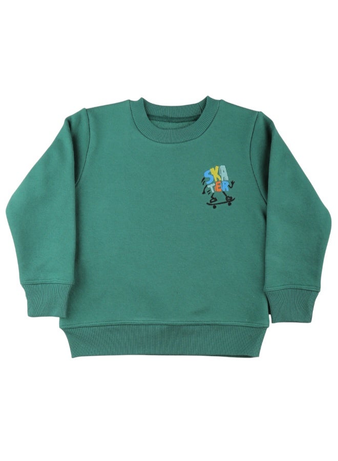 سويت شيرت أولادي Skater أخضر