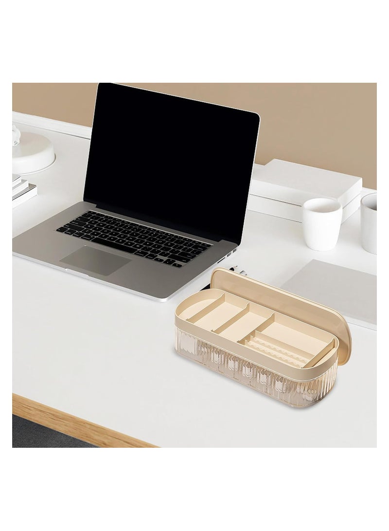 Excefore Data Cable Storage Box, Waterproof Charger Cord Organizer Box with Lid, Electronic Plugs Container Case, Dustproof Travel Cable Organizer Bags, Electric Power Charging Cable Drawers for Winder Wires - Image 2