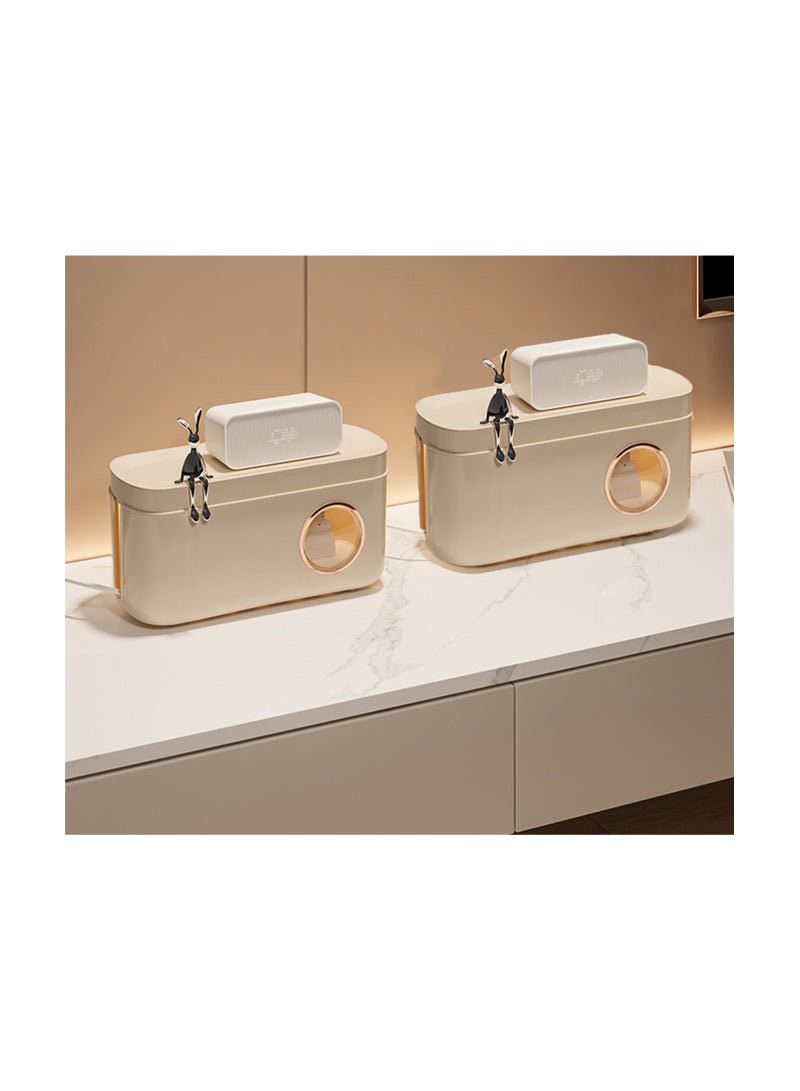 Excefore Data Cable Storage Box, Waterproof Charger Cord Organizer Box with Lid, Electronic Plugs Container Case, Dustproof Travel Cable Organizer Bags, Electric Power Charging Cable Drawers for Winder Wires - Image 4