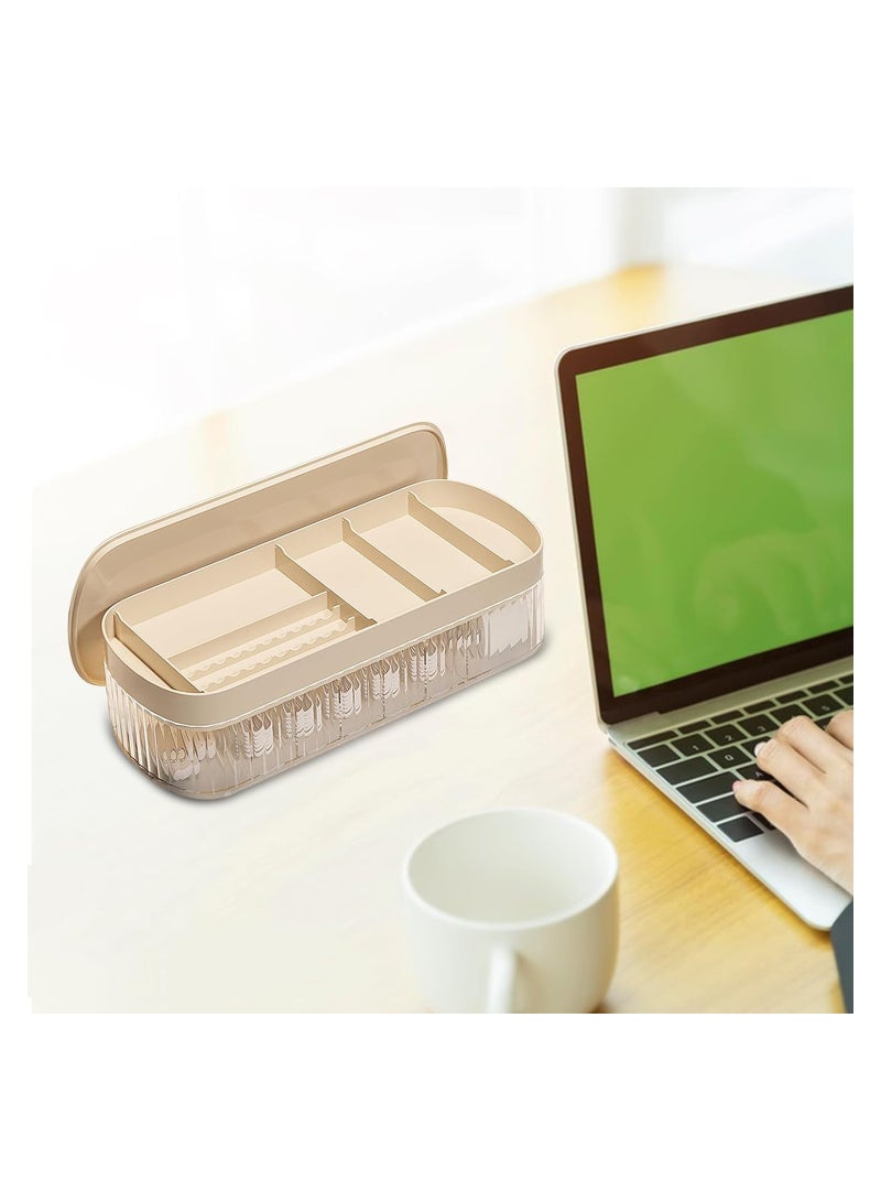 Excefore Data Cable Storage Box, Waterproof Charger Cord Organizer Box with Lid, Electronic Plugs Container Case, Dustproof Travel Cable Organizer Bags, Electric Power Charging Cable Drawers for Winder Wires - Image 3