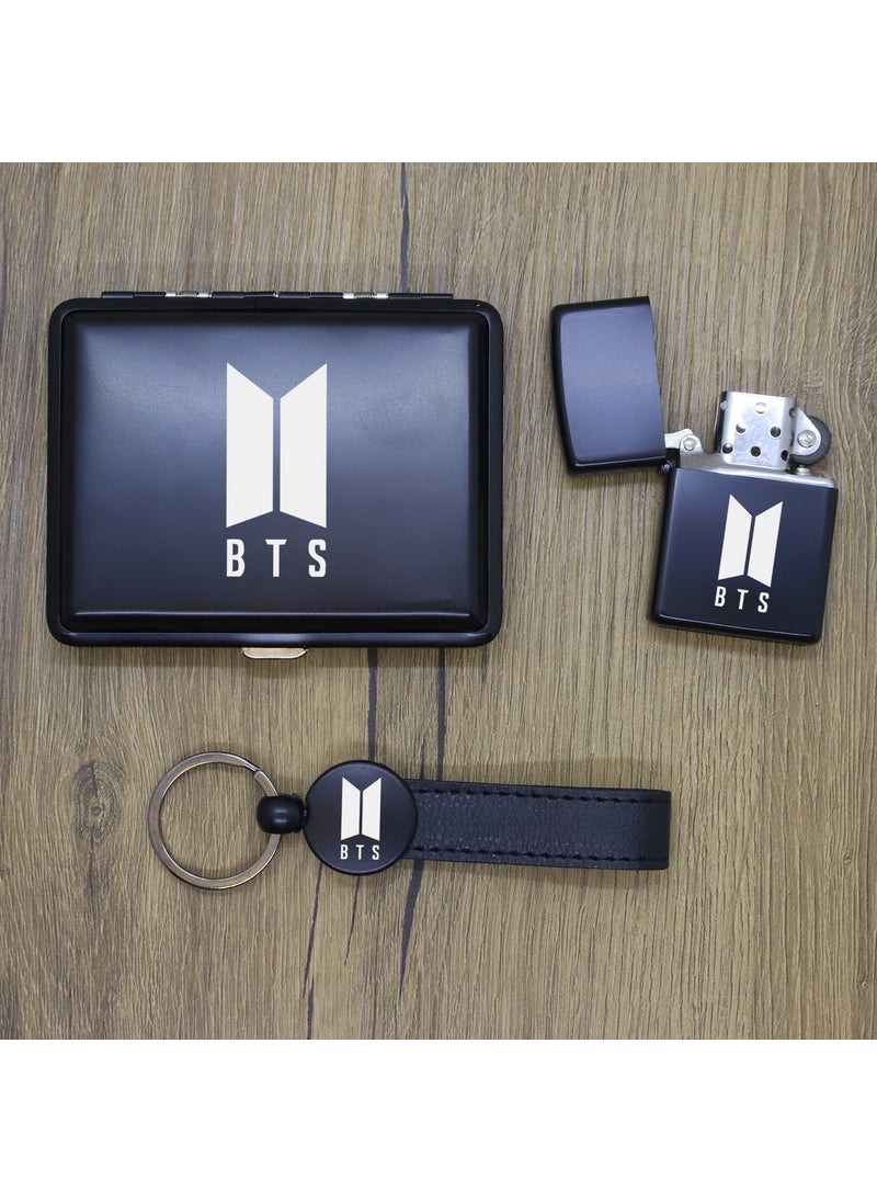 Ada Lazer - Laser Personalized Bts Metal Plate, Zippo Lighter And Keychain Set - Image 1