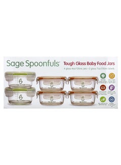 Sage Spoonfuls Sage Spoonfuls, Tough Glass Baby Food Jars, Combo Pack, 6 Pack  - Image 1