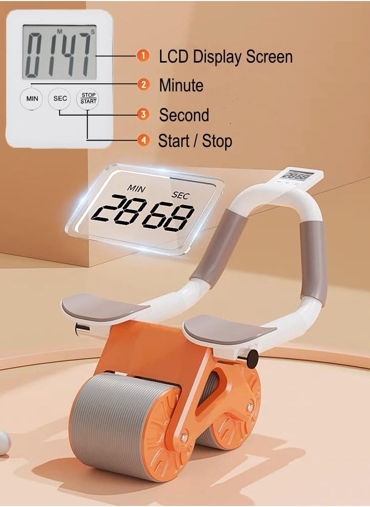 BORTONY Ab Roller Wheel with Timer Ab Abdominal Exercise Wheel Workout Equipment Universal Male and Female Elbow Support Automatic Rebound  - Image 3