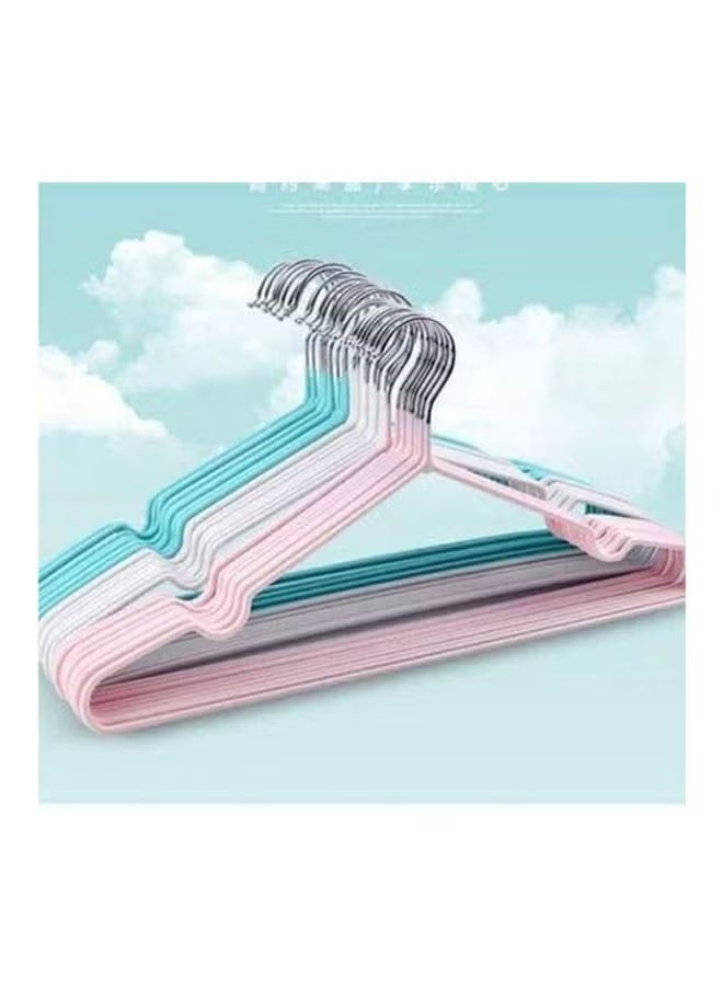 Stainless Steel Coated Hanger, 10 Pieces Multicolor 29.5x8cm - Image 2