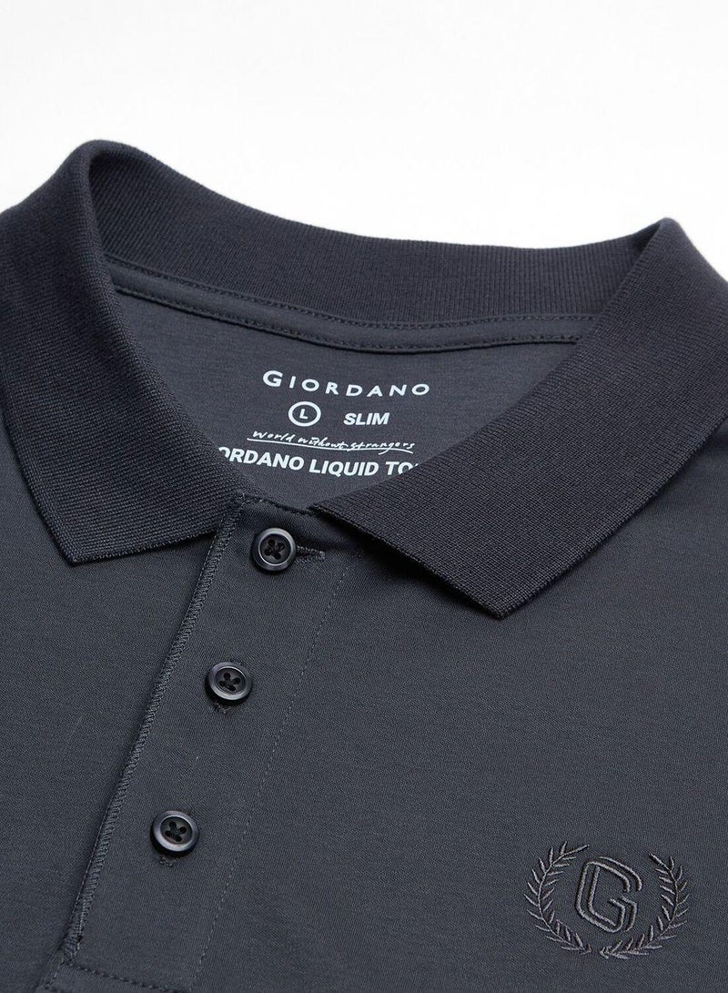 GIORDANO Men's Liquid Touch Interlock Polo - Image 3