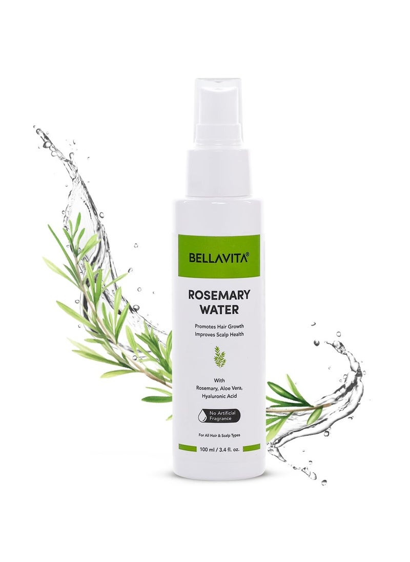 BELLAVITA Rosemary Water Spray For Hair Growth| Hair Spray for Regrowth | Adds Shine | Reduces Hairfall | Strengthens Hair | Suitable for All Hair Types|Hair Mist Spray | 100 ml  - Image 1