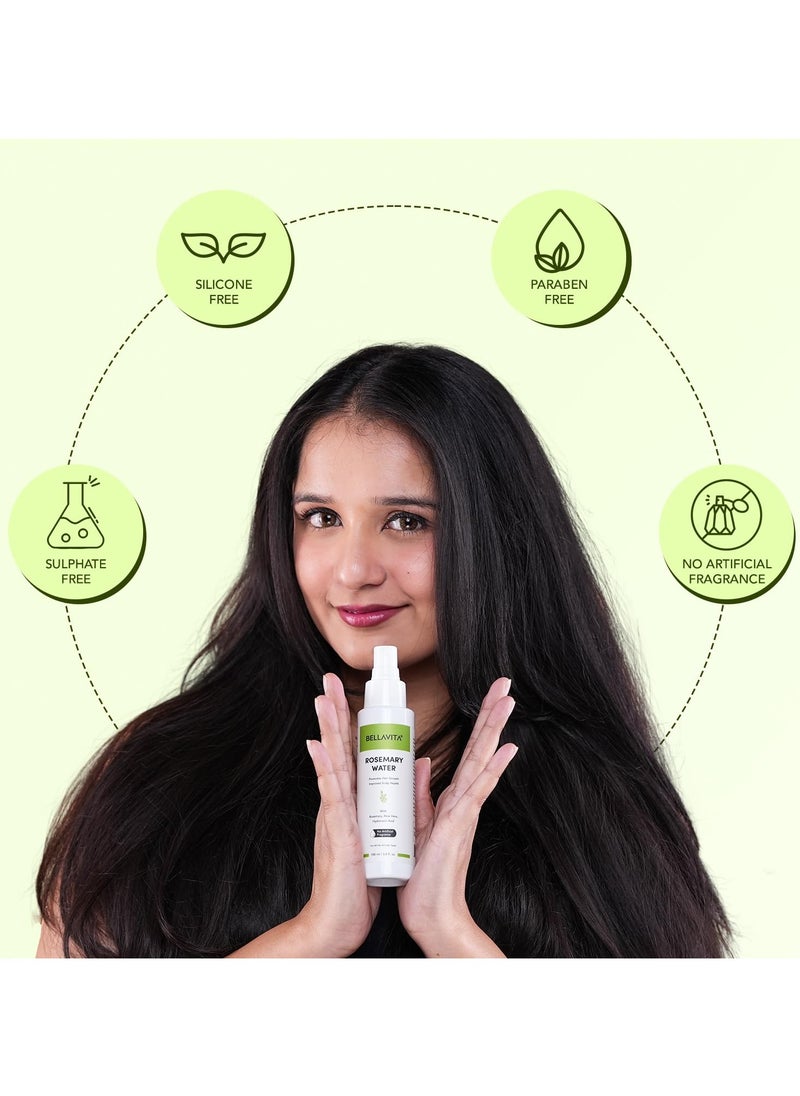 BELLAVITA Rosemary Water Spray For Hair Growth| Hair Spray for Regrowth | Adds Shine | Reduces Hairfall | Strengthens Hair | Suitable for All Hair Types|Hair Mist Spray | 100 ml  - Image 5
