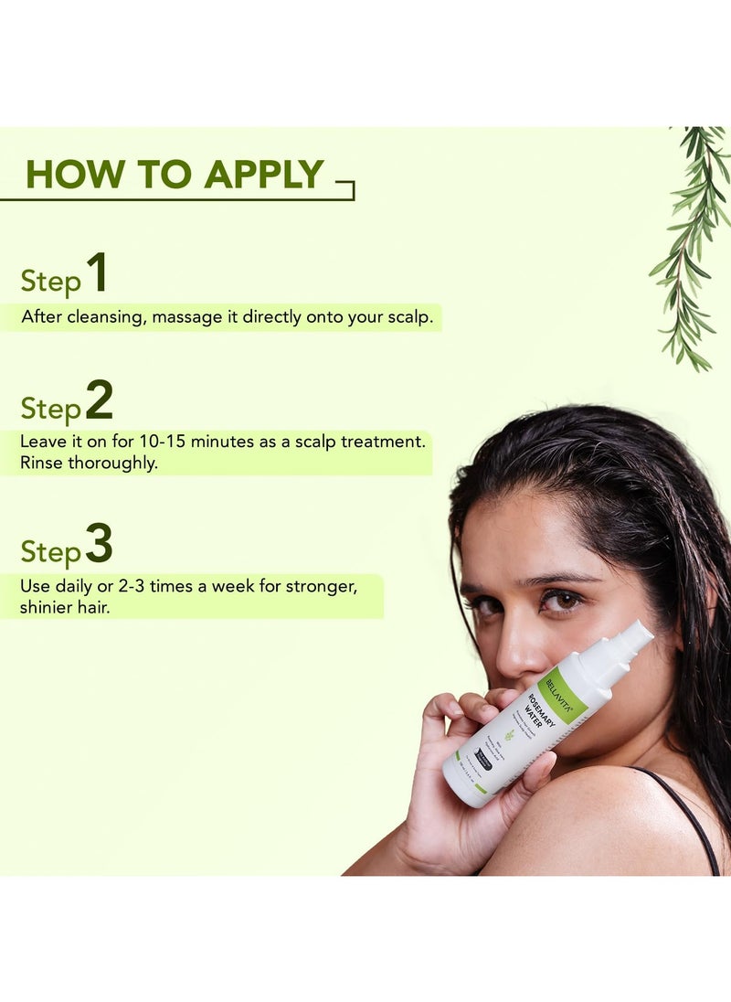 BELLAVITA Rosemary Water Spray For Hair Growth| Hair Spray for Regrowth | Adds Shine | Reduces Hairfall | Strengthens Hair | Suitable for All Hair Types|Hair Mist Spray | 100 ml  - Image 4