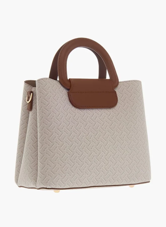فلورا بيلا من شو إكسبرس Women Monogram Print Tote Bag with Handles and Detachable Strap
