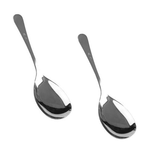Thunder Group (Set of 2) 10 Inch Stainless Steel Buffet Serving Spoon Set - Image 1