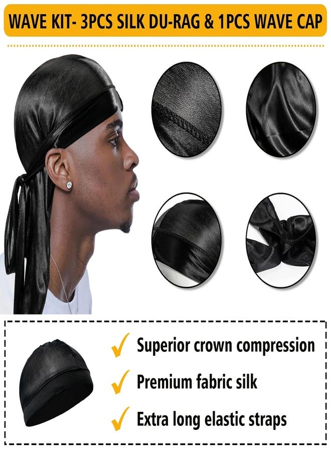 Goiple Wave Pomade for Men - Strong Hold, Easy Wash, Promotes Layered Waves, Moisture, Silky Shine, Hair Cream, Grease, Brush, Durag, Cap Set (Red) - Image 5