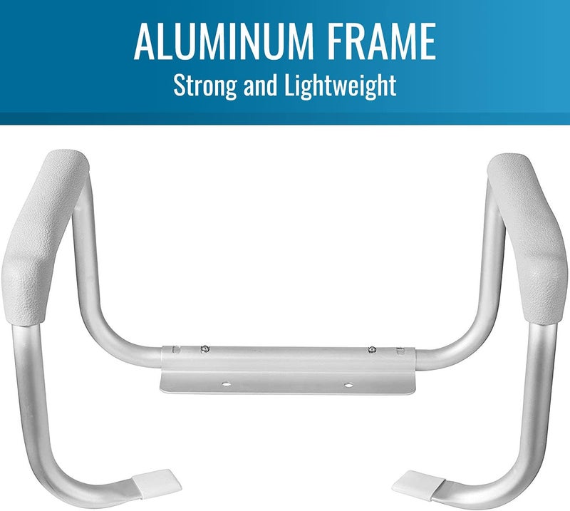 DMI دعامات أمان المرحاض DMI مقابض المرحاض لكبار السن إطار دعامات أمان المرحاض تجميع سهل بدون أدوات أبيض - Image 5