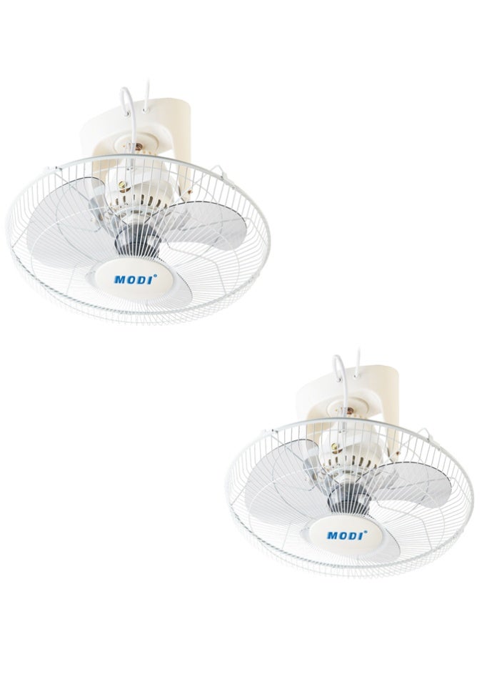 MODI Ceiling Mounted Orbit Fan with Oscillation 16-Inch 3-Speed Control 3 Plastic Blades Durable Motor Wall Regulator Compatible Ideal for Homes, Offices & Shops (2 PIECE) - Image 3