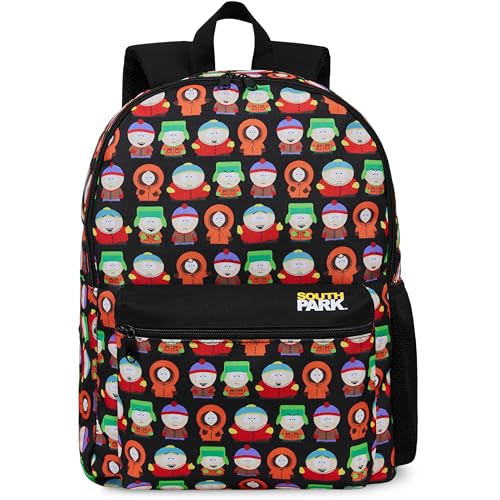 South Park Backpack Men Teens Work Gym Bag Stan Kenny Eric Rucksack Bookbag (AOP - Image 1